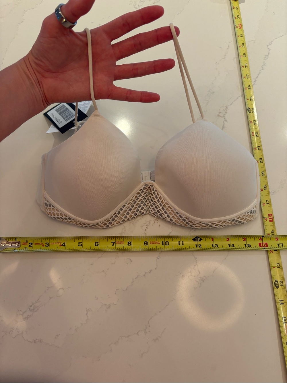 La Perla Nude Mesh Trim Underwire Bikini Top 36B IT 48 NWT fits 36D